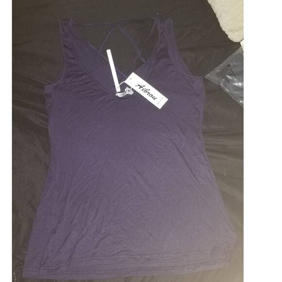 Ladies New Small Dark Blue Diamond Back Design Super Soft Athletic Tank Top - Picture 4 of 7